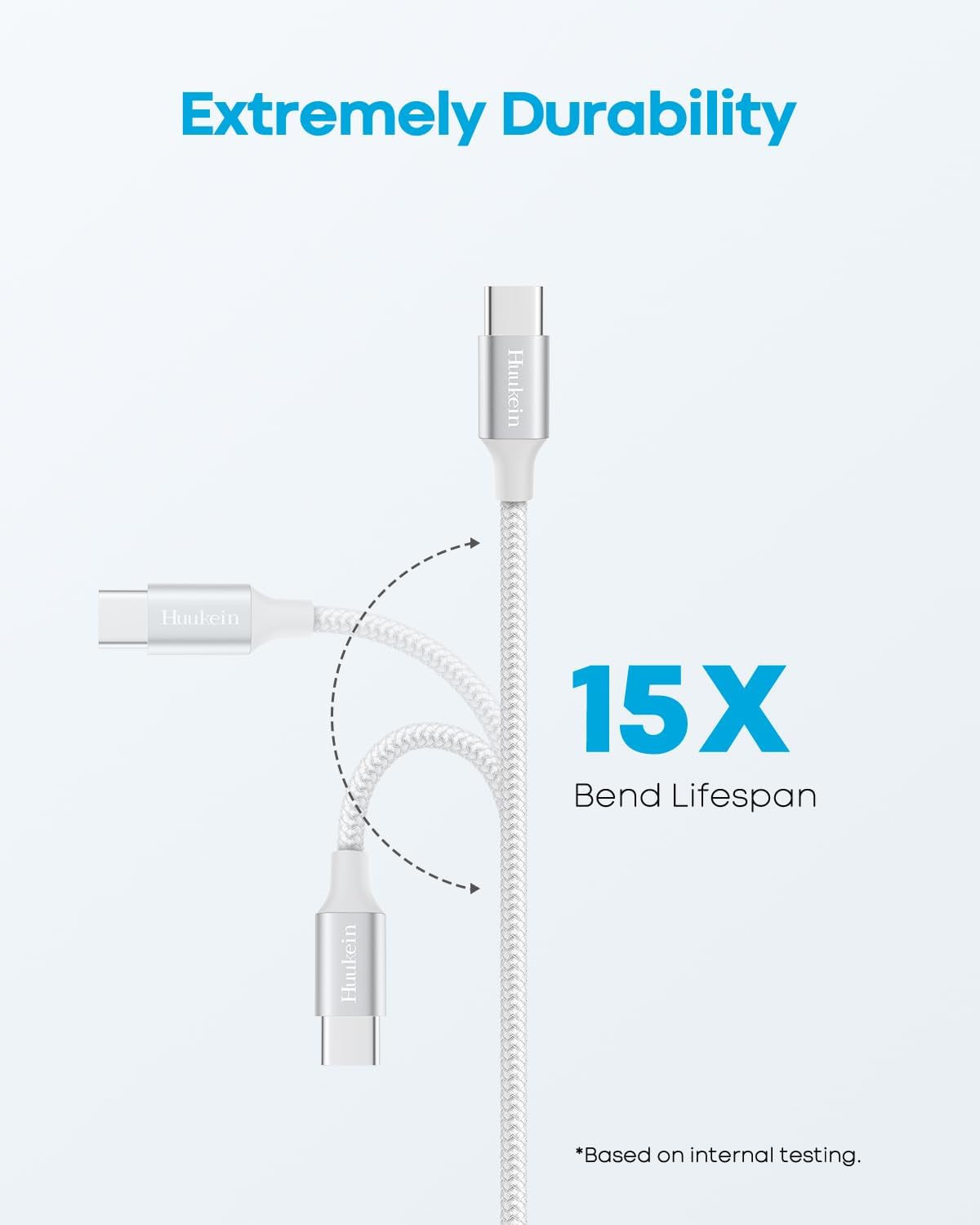 1-Foot USB-C Cable (2-Pack) - USB-A to USB-C CarPlay Cable for iPhone 17, 16, 15 Pro Max Plus - Short USB-C Car Charger Cord, White