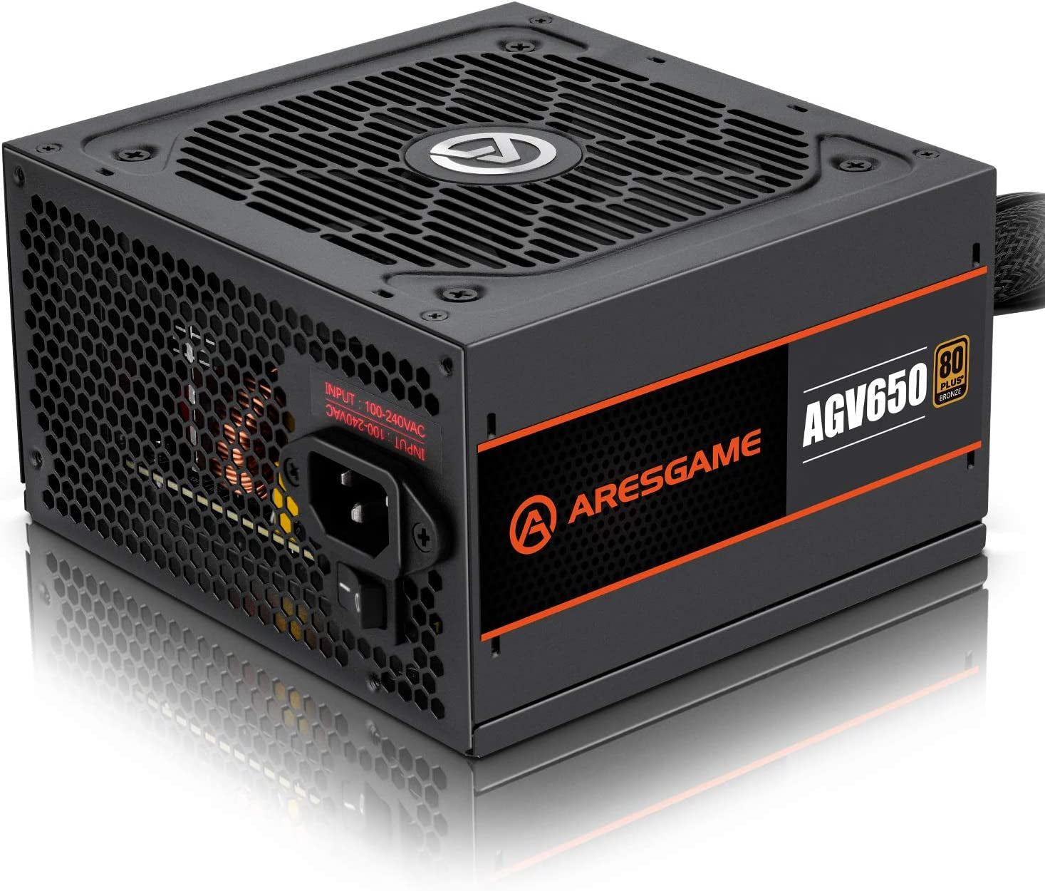 ARESGAME Power Supply 650W 80+ Bronze Certified PSU (AGV650)